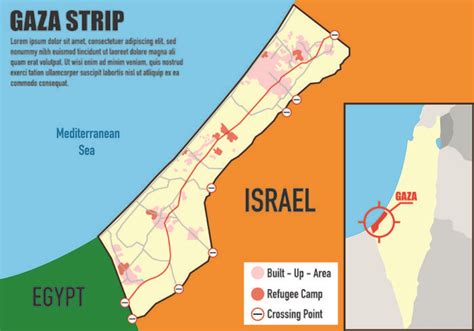 mapa de israel y gaza